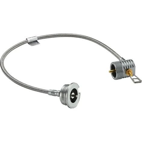 Kit de conduite de gaz flexible, adaptateur et rallonge pour tuyau de gaz en acier inoxydable, compatible avec les réchauds à gaz de camping et les réchauds de cuisine portables. (1/4)