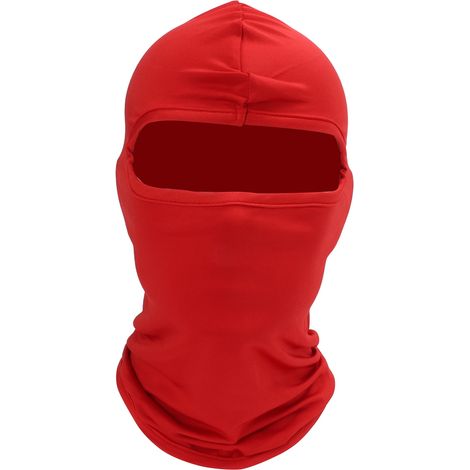 Cache-cou intégral pour casque moto et vélo, couverture faciale anti-poussière d'hiver rouge