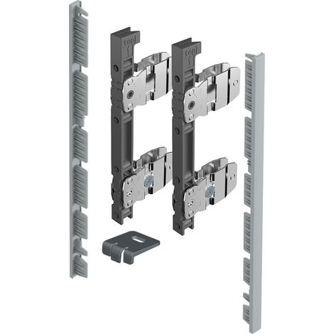 AvanTech YOU Kit de conectores para la fachada interior a cortar a medida - Altura 187 mm - Plata - HETTICH - 9257613
