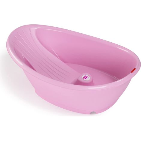 Okbaby Bella Baignoire Ergonomique pour Bébé de 0 à 12 Mois avec Thermomètre - Rose (1/5)