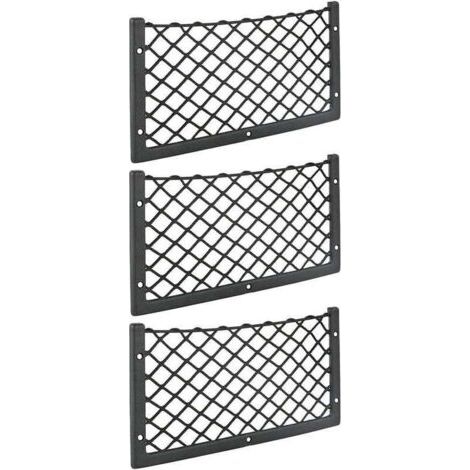 Kartokner - Lot de 3 filets de rangement pour voiture - 36 x 18 cm - Haute élasticité, filet de rangement pour bagages, magazines - T4 T5 T6 - Pour van, caravane, camping-car, camion (1/4)