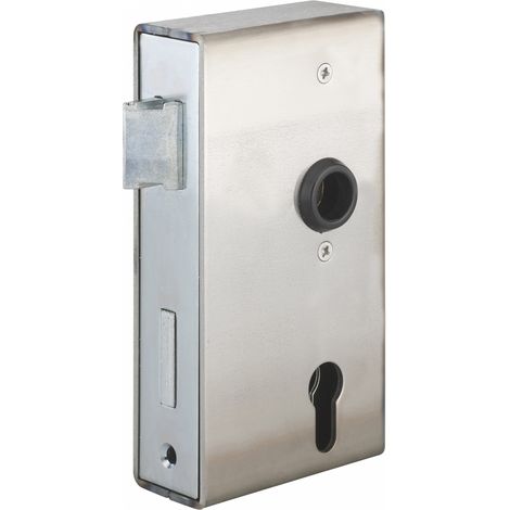 Serratura da saldare, foro cilindro EU per cancello, reversibile, asse 60mm, 94,5x173mm, tubo 40mm - THIRARD