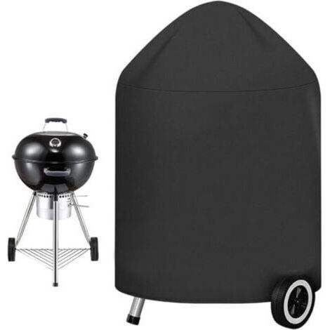 Vicmhuang Housse de barbecue ronde imperméable en tissu Oxford 70x96cm Résistante à l'eau et aux déchirures Cordon de serrage pour ajustement (1/5)