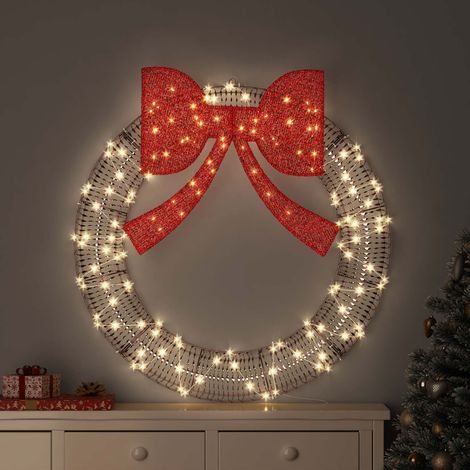 Kranz mit 150 LEDs Warmweiß 121 x 121 x 10 cm PET (1/5)