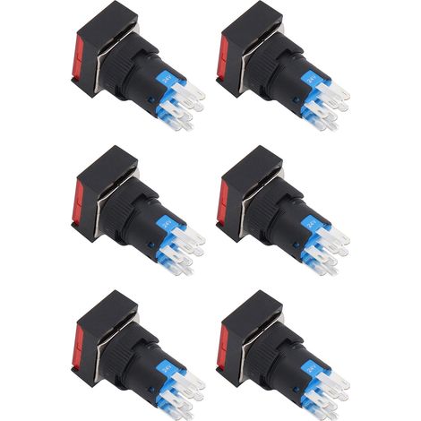 25 interrupteurs poussoirs à verrouillage automatique avec voyant lumineux, longue durée de vie, pour contacteur 24V, lot de 25 pièces (1/5)