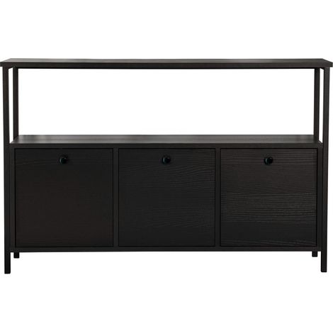 Buffet en bois "Solace" - 120 x 30 x 77 cm - Noir