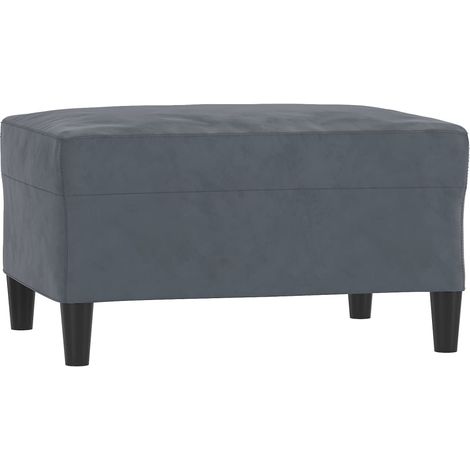 Repose-pied Gris foncé 70x55x41 cm Velours