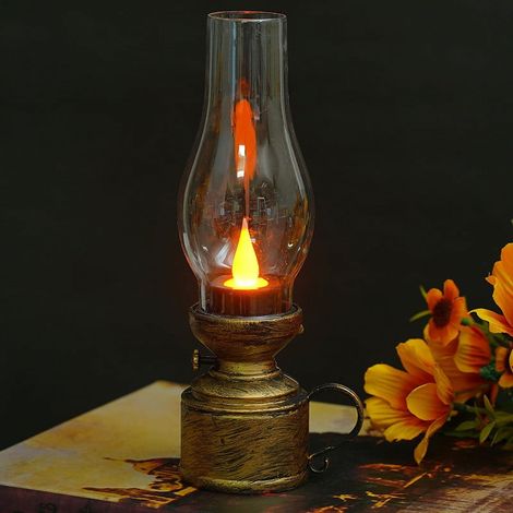 Lampe À Pétrole Électronique - Veilleuse LED Cheval - Décoration De Noël - Lampe De Bureau - 7 × 5,5 × 18 cm - 1 Pièce (1/5)