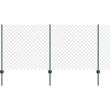 Maison Exclusive - Kettenzaun mit Pfosten 10 x 1 m (B x H) PVC-be