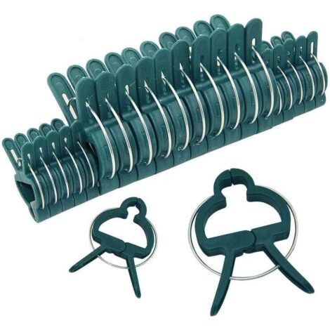 100Pcs Pinces pour Plantes de Jardin, Pinces de Support de Jardinage en Serre Réutilisables pour Parterres de Fleurs Vigne Légumes Tomates (2 Tailles) H350 (1/5)