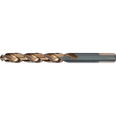 Broca helicoidal  DIN 338  Tipo VA  D.1mm HSS-Co5  vástago cilíndrico  vaporizado 5xd  dcha. TECWERK (1/3)