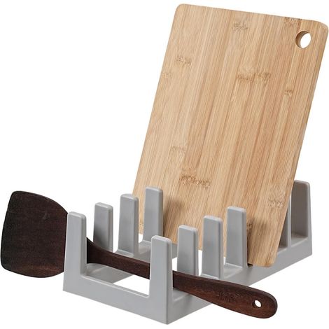 Support pour couvercles de casseroles, 6 compartiments peu encombrants – Classeur de couvercle pour casseroles et poêles – Pour assiettes, bols, plateaux de service, accessoires de cuisson (1/5)
