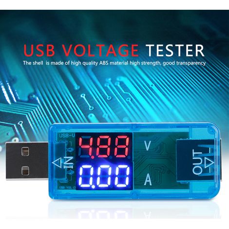 USB-Farb-LCD-Voltmeter, Amperemeter, Strommesser, Multimeter, Ladegerät, USB-Tester (Blau) (1/5)