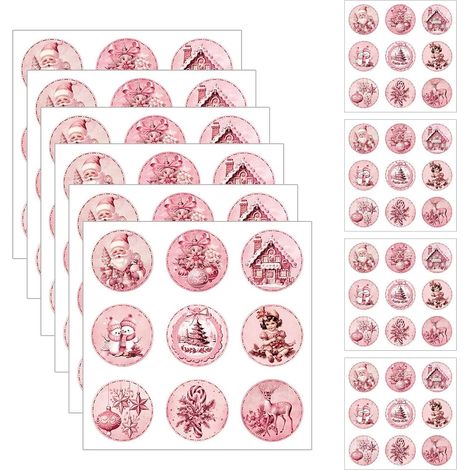 set weihnachtsaufkleber 90 pcs weihnachtsaufkleber rose