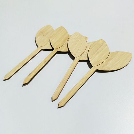 CSPARKV 30 Pièces 12CM Etiquette Jardin Exterieur, Etiquette Pour Plante Bambou, Etiquette Potager,Etiquettes Semis,Convient aux Légumes Succulents et Aux Fleurs (1/4)