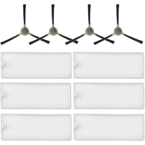 Accessoires pièce de rechange pour Lefant M210 M210S M210B M210P M213 M213S, pour OKP Life K2 K3 K3A K4 K5 aspirateur, 6 filtres HEPA, 4 brosses latérales (1/4)