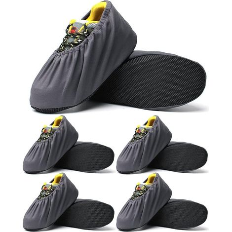 Lot de 3 paires de couvre-chaussures de qualité supérieure, lavables, réutilisables, antidérapants, pour entrepreneurs, durables et lourds, taille L (1/5)