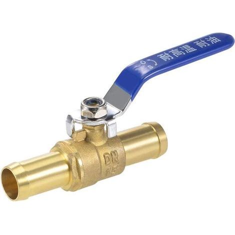 Robinet à Bille Vanne Arrêt 19mm Tuyau Cannelé à 19mm Tuyau Cannelé Tuyau Tube Tube Raccords 90 Degré Operation Poignée, Laiton Valve, Paquet de 1 (1/3)