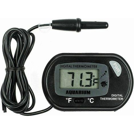 Thermomètre d'aquarium AQUANEAT, thermomètre pour aquarium, test de température numérique, avec grand écran LCD (1 unité) (1/5)