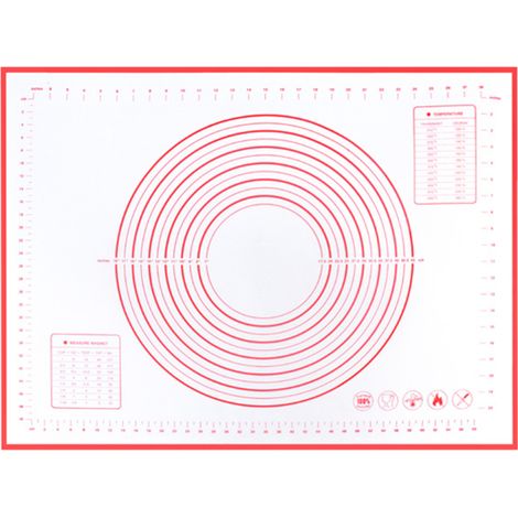 Tapete de silicona para cocinar, tapete para parrilla con escala transparente, lavable y giratorio para uso diario en la cocina. (1/5)