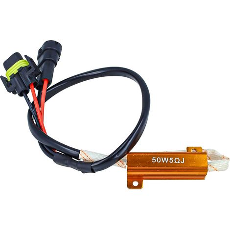 Coppia filtri Canbus LED H8 H11 50W 5 Ohm no errore anti sfarfallio auto (1/3)