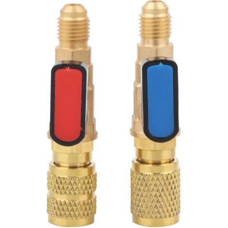 Adaptador de bola para manguera de carga de válvula de refrigerante de aire acondicionado para R22 R410A (1/4)