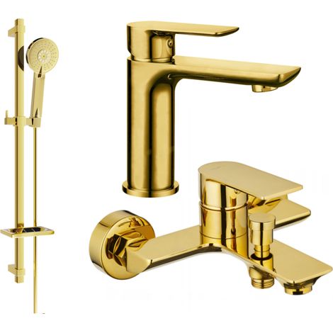 Mexen Alfa DQ40 Badewannenset, Gold - 745703DQ40-50 (1/4)