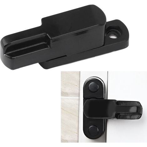 Verrou de fenêtre à ouverture extérieure, verrou de type T, verrou de fenêtre à battant, verrou antivol en alliage d'aluminium, noir. (1/5)