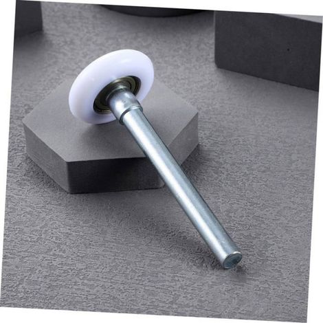 Roulettes Porte Garage 4x, Nylon Acier, 4 Roulettes + 4 Boulons, Installation Facile, Silver (1/4)