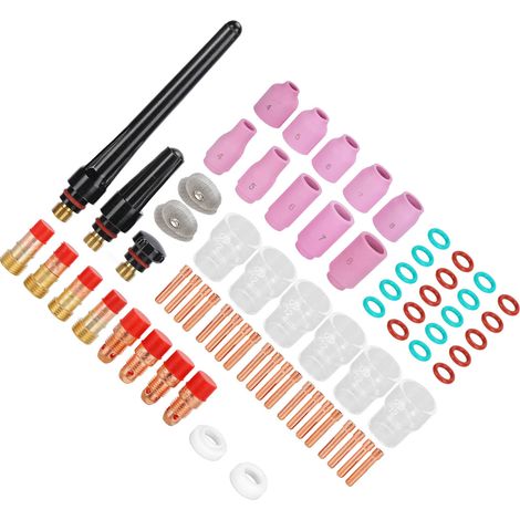 71 Pièces Kit Soudage TIG avec Buses Céramiques et Masque de Protection pour Torches WP-17/18/26