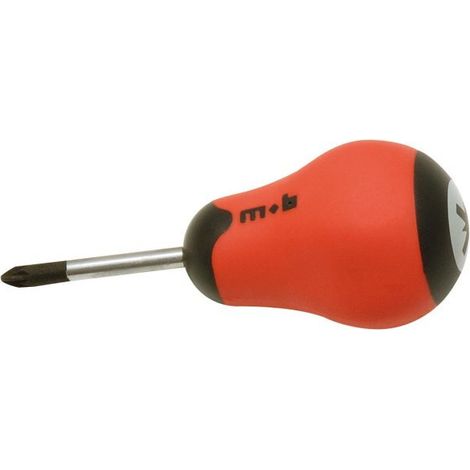 Tournevis court Pozidriv® – Lame extra-courte Chrome Vanadium – Manche bimatière ergonomique – MOB (1/2)