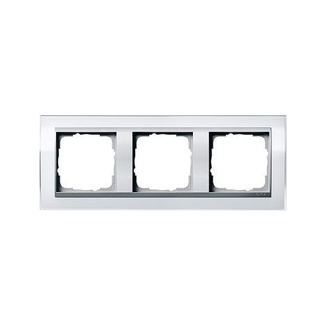 Gira Cadre de recouvrement 3f Interm. F Alu Gira Event Clair Blanc [0213726], 0213 726