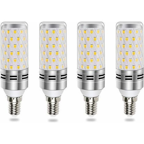 Ampoule E14 LED 16W Blanc Froid 6000K, Équivalent Halogène E14 100W 120W, 1600LM, 360° Lumiere, AC 175-265V, Ampoule E14 Bougie LED pour Lustre/Applique/Lampe Chevet, non-dimmable, lot de 4 (1/5)