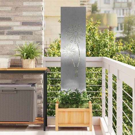 Teenpull – Garten Sichtschutz-Leinwand Silber 32 x 140 cm Edelstahl (1/5)