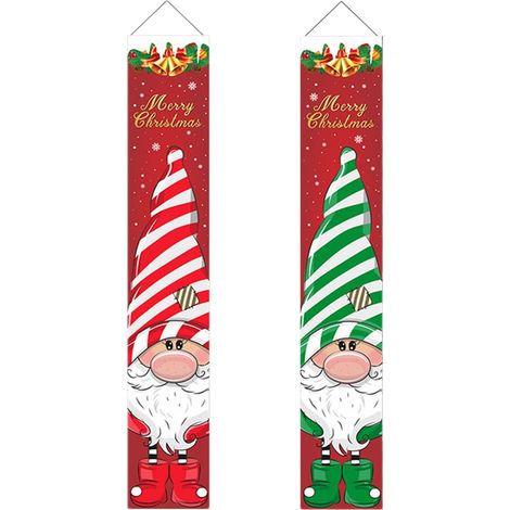 Bannière De Porte Noël - 180 X 30 Cm - Polyester - Intérieur Extérieur - 1 Pièce (1/5)