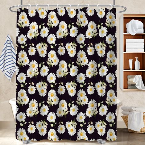 Voile de douche fluide en polyester 180x180 souple et fluide protection douche pour salon de coiffure (1/5)