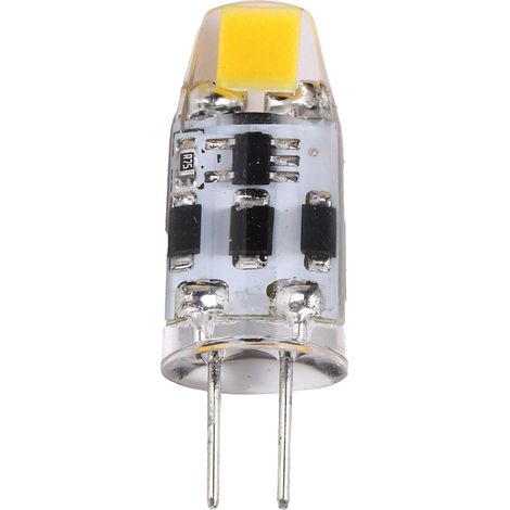 Ampoule LED G4 2W 200LM 360° à intensité variable en silicone à deux broches pour la maison et le bureau, AC/DC 1224V (lumière naturelle 4000-4500K) (1/5)