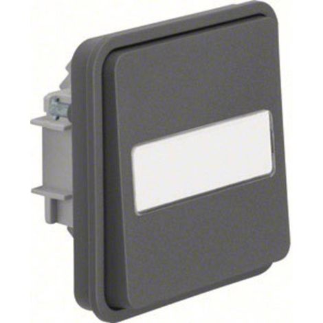 Berker W.1 bouton-poussoir gris design moderne IP55 (1/2)