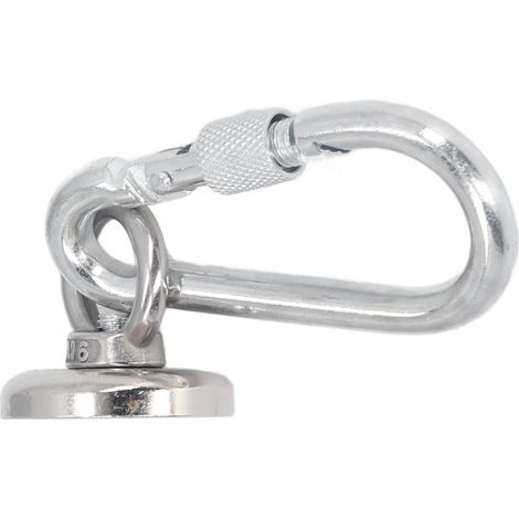 Aimant NFM36 de 43 kg de résistance à la traction + corde de 6 mm de diamètre et 10 m de long + gants étanches + mousqueton pour récupérer l'aimant puissant (1/5)