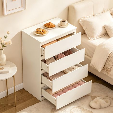 Table de chevet au design minimaliste, commode, meuble de rangement pour chambre à coucher avec tiroirs, meuble de cuisine, console pour le couloir (uniquement avec table de chevet) (1/4)