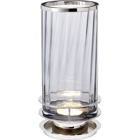 Abatjour Contemporanea Arno In Acciaio Nichel Lucido Vetro 1 Luce Gx53 9W (1/5)