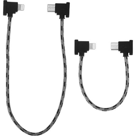 2pcs USB-C vers iOS Câble Données Compatible avec DJI RC-N1/N2/N3 Contrôleur, Nylon Tressé OTG Câble Accessoires pour DJI Neo Mavic Mini Air Drone Lien pour iPhone 14/13/12 (1/5)
