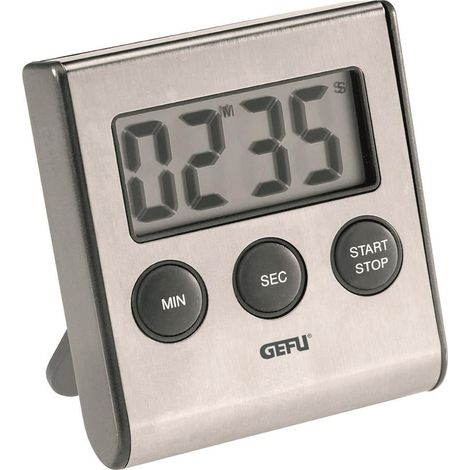 GEFU CONTARE Digitale Küchenzeitschaltuhr Schwarz, Edelstahl (1/4)