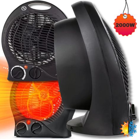 Calefactor eléctrico con ventilador, 2000 W, 3 niveles, con termostato. (1/5)
