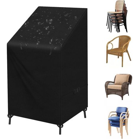 Schutzhülle Gartenstühle Stapelstühle 420D Oxford 68 x 96 x 110 150 cm (1/5)