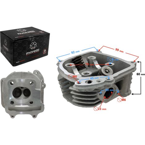 Testata Moretti per scooter 4T 150cc 152QMJ