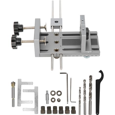 Jeu de 6 gabarits de perçage à visser pour bois, guide de perçage portable, poinçon de repérage pour menuisier, outils de bricolage précis. (1/5)