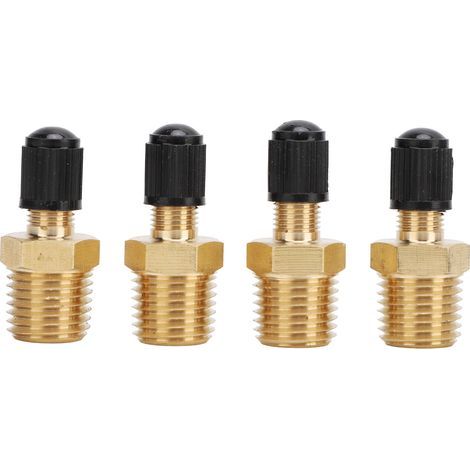 Lot de 4 bouchons d'étanchéité en laiton pour valve de réservoir de voiture avec filetage mâle NPT de 6,35 mm. (1/5)