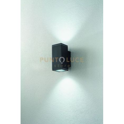 APPLIQUE PER ESTERNI NEVADA 2 LUCI ATTACCO GU10 MARRONE H.22,5CM