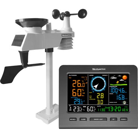Station météo multifonctionnelle sans fil d'extérieur 0366-RF (5 fonctions en 1, sans Wi-Fi) (1/5)